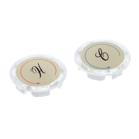 Prime-Line Universal Index Buttons, 1-5/16 in. Diameter, Clear Acrylic with Gold (1 Pair) MP54300